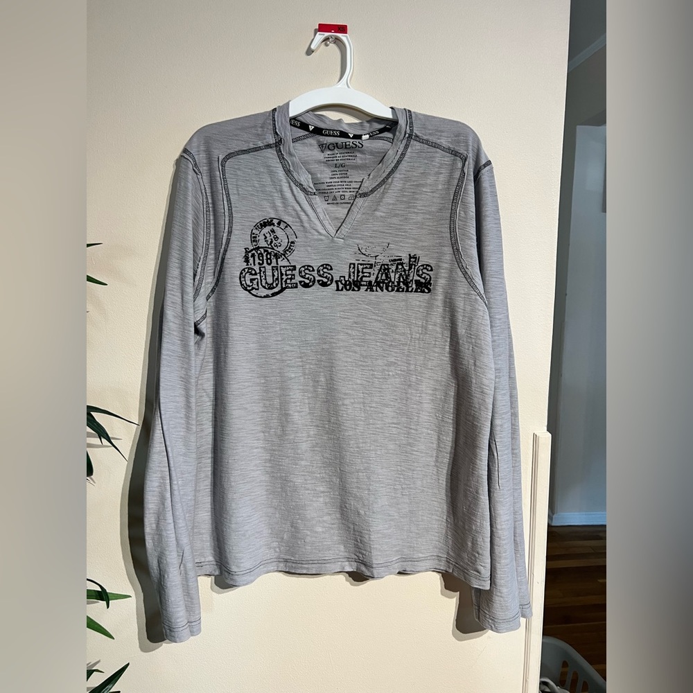 Gray GUESS Cotton Shirt